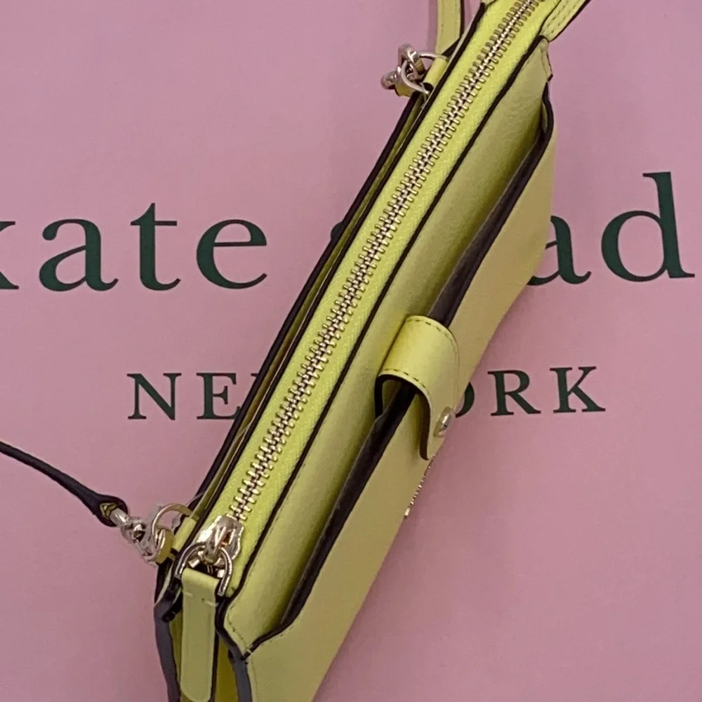 KATE SPADE JACKSON SMALL TAB CROSSBODY LIMELIGHT - Picture 10 of 16